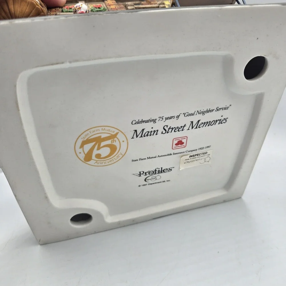 Dept 56 Main Street Memories Profiles Xmas Village State Farm 75th Anniversary
